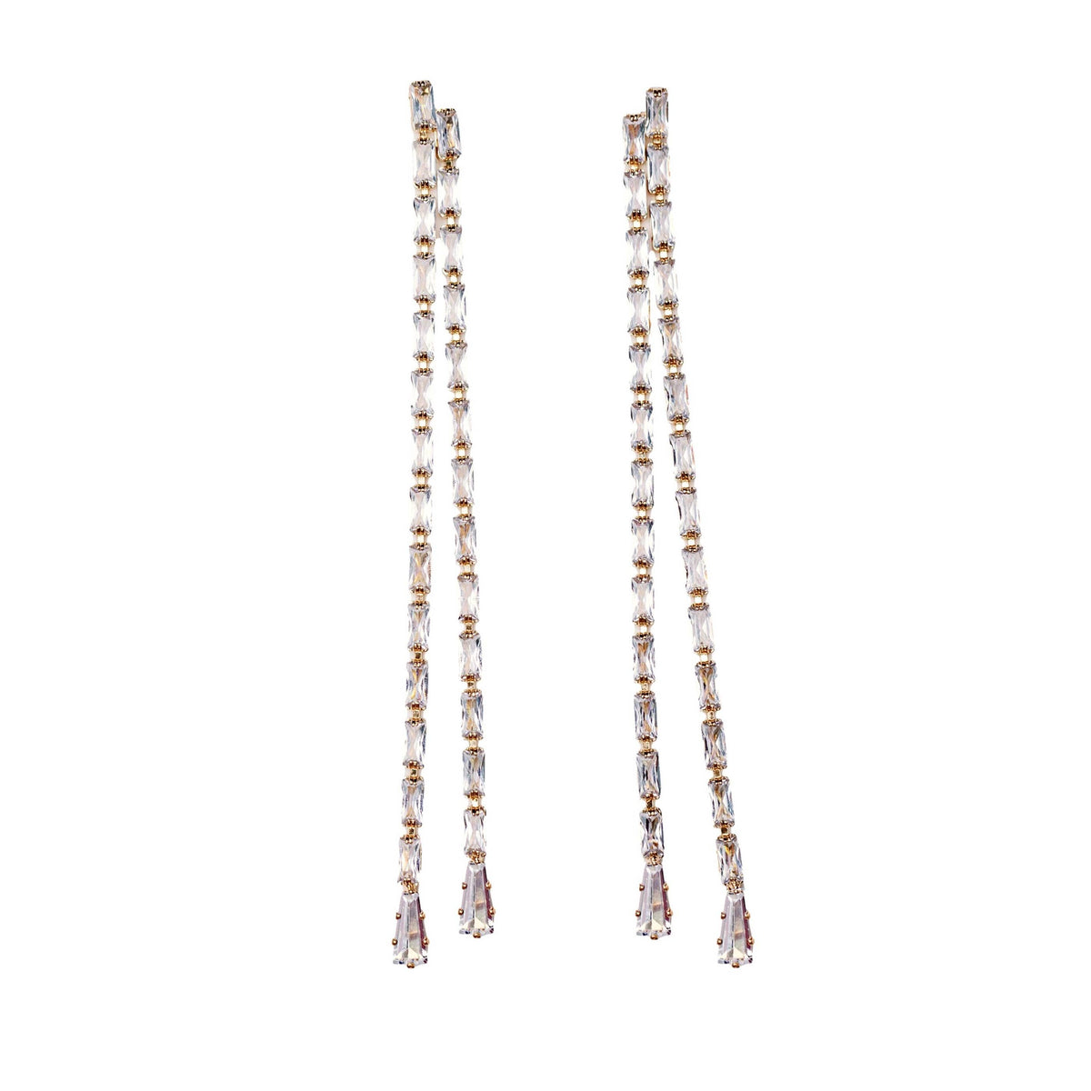 Swingy Diamond Tennis Duster Holiday Earrings