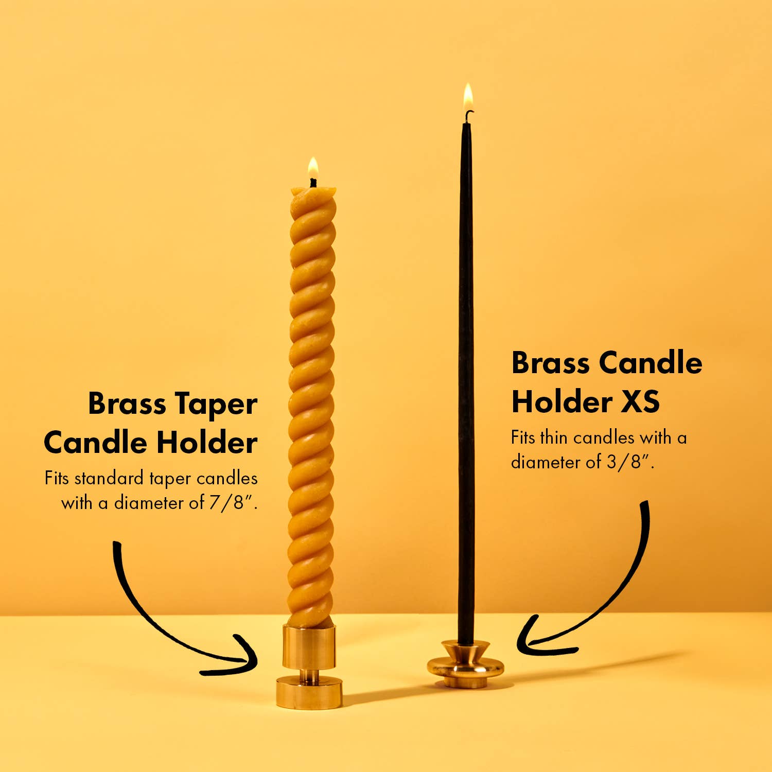 54C Candle Holder Taper Brass