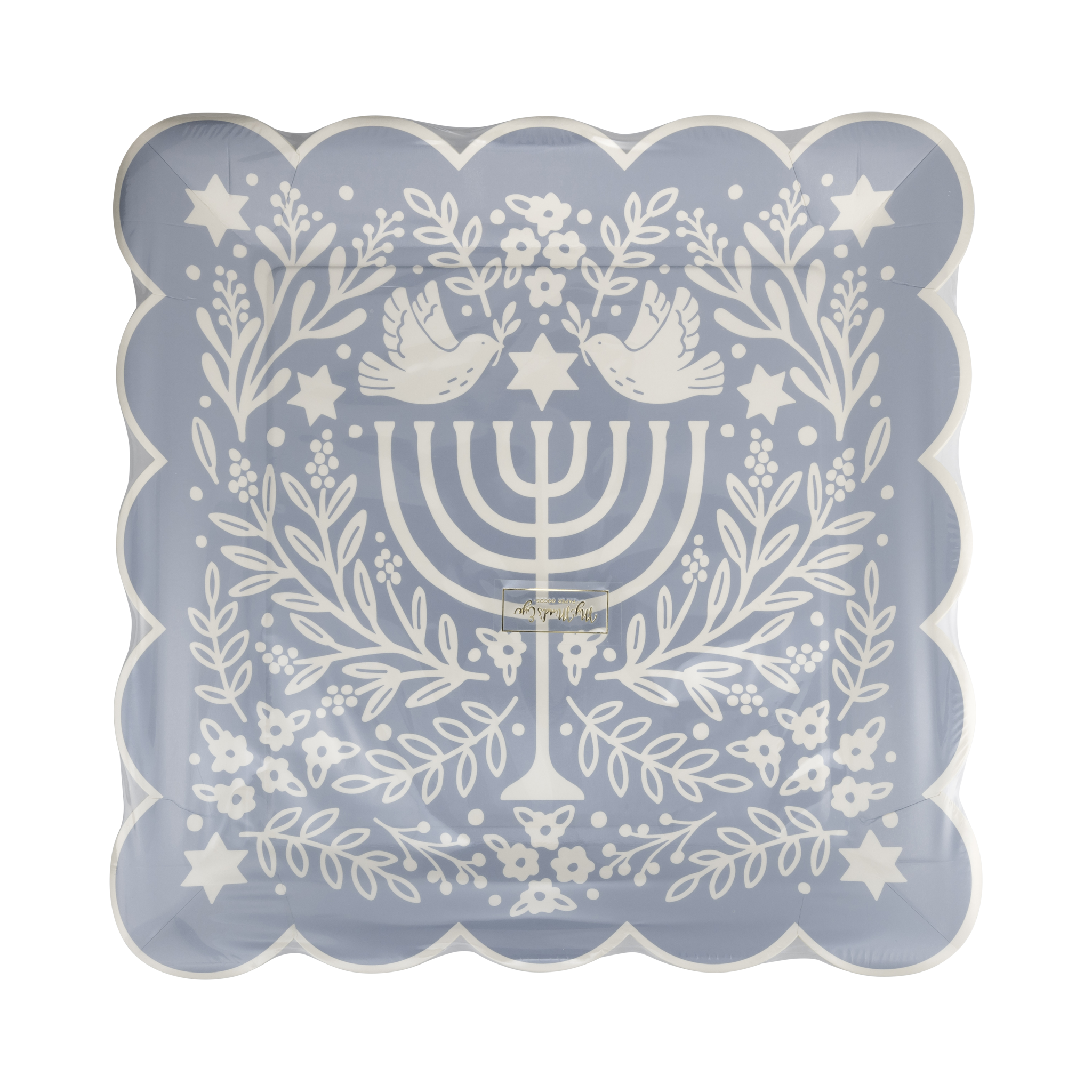 MME Plate- Floral Menorah