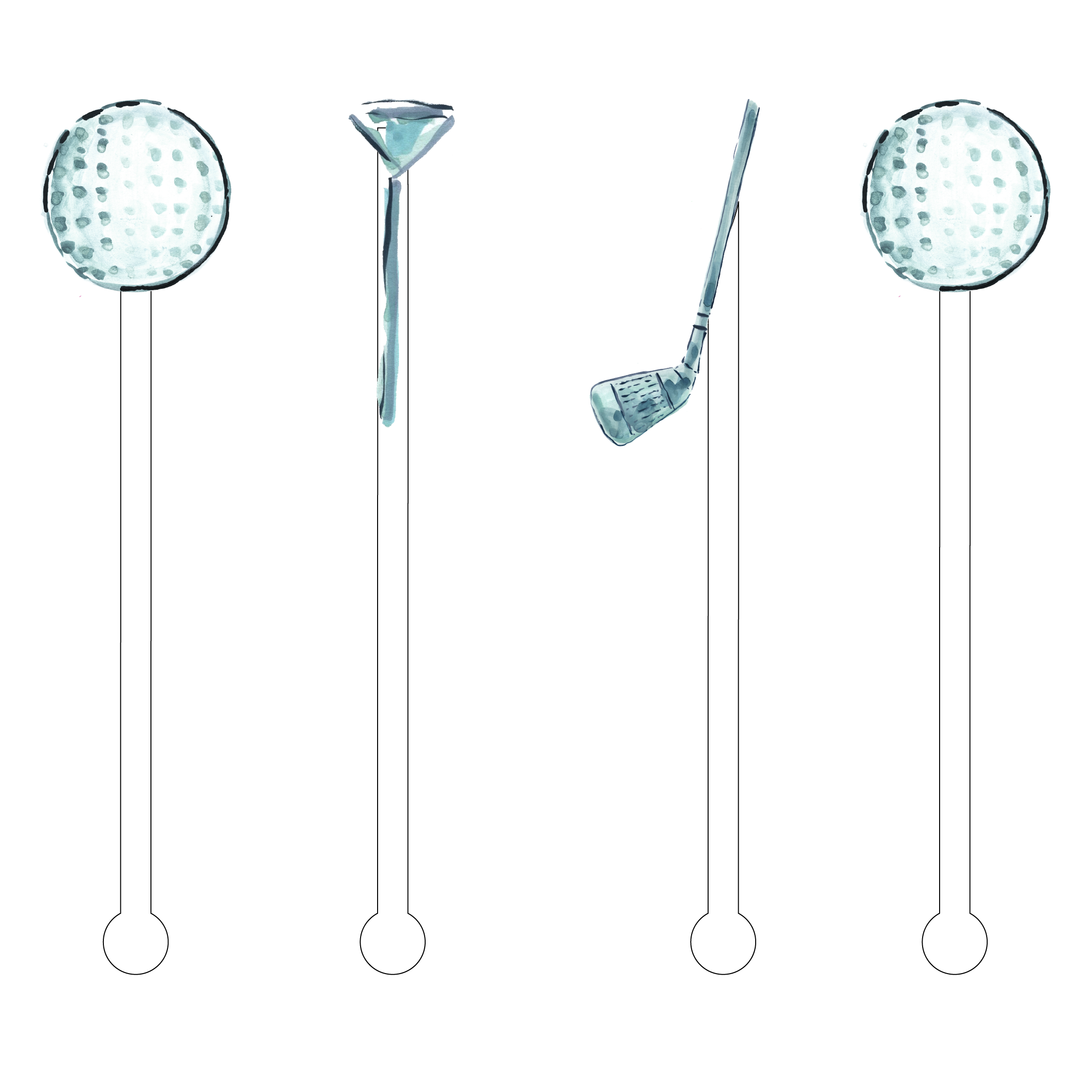 ACST X EVELYN HENSON LET'S PAR-TEE ACRYLIC STIR STICKS COMBO