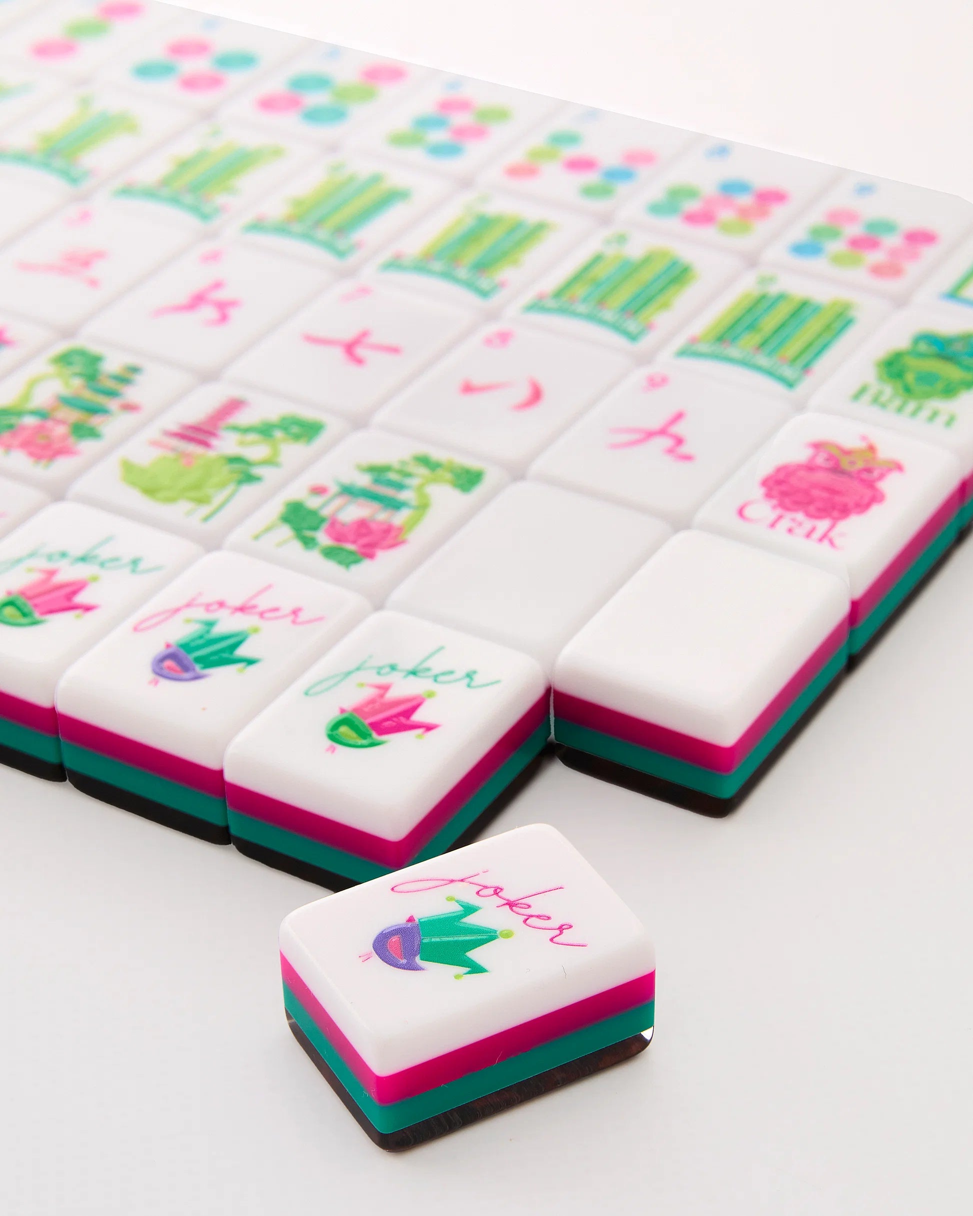 Oh My Mahjong Glow Wild American Mahjong Tiles - 160 Acrylic Tiles
