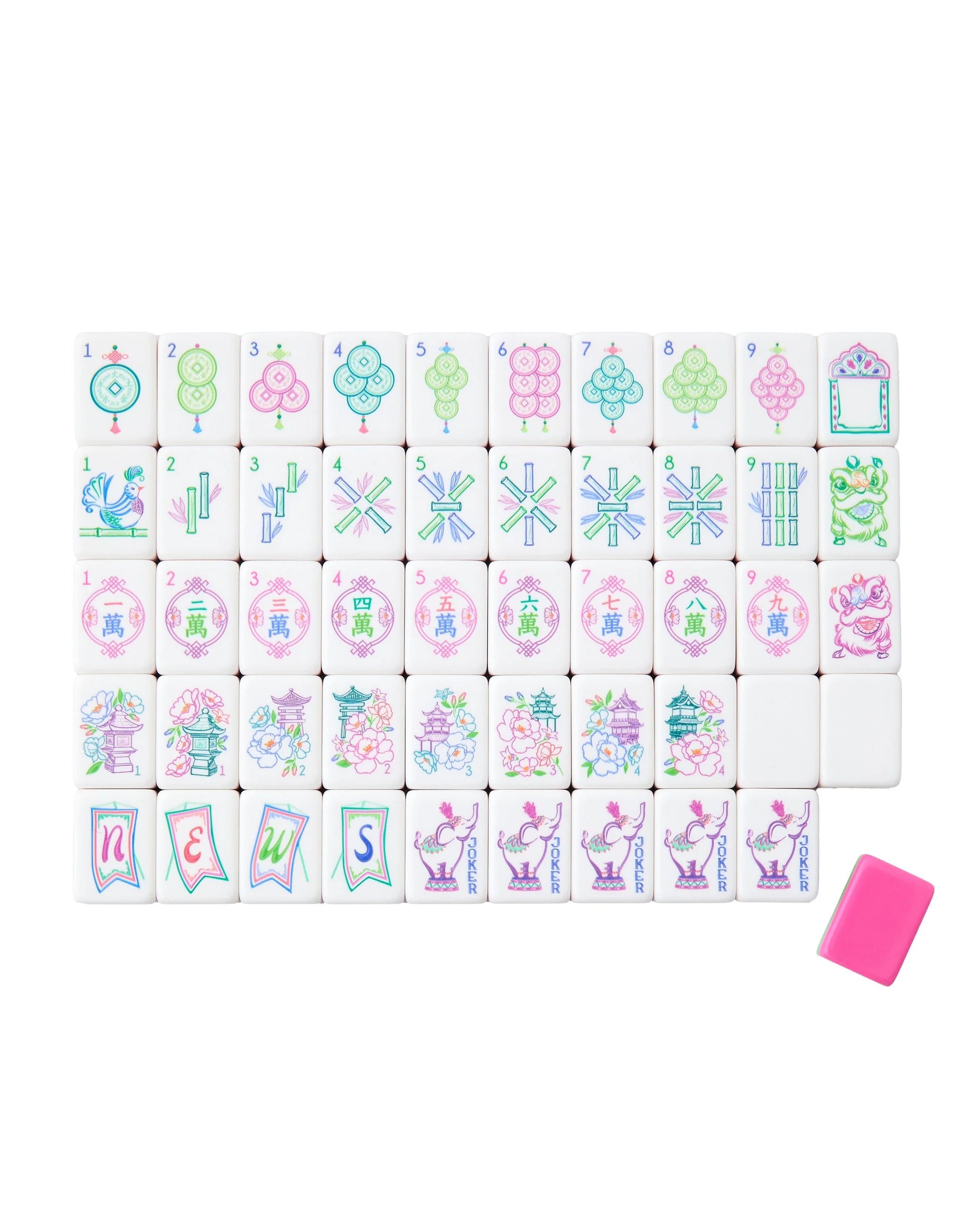 Oh My Mahjong Amara American Mahjong Tiles Set - 160 Acrylic Tiles