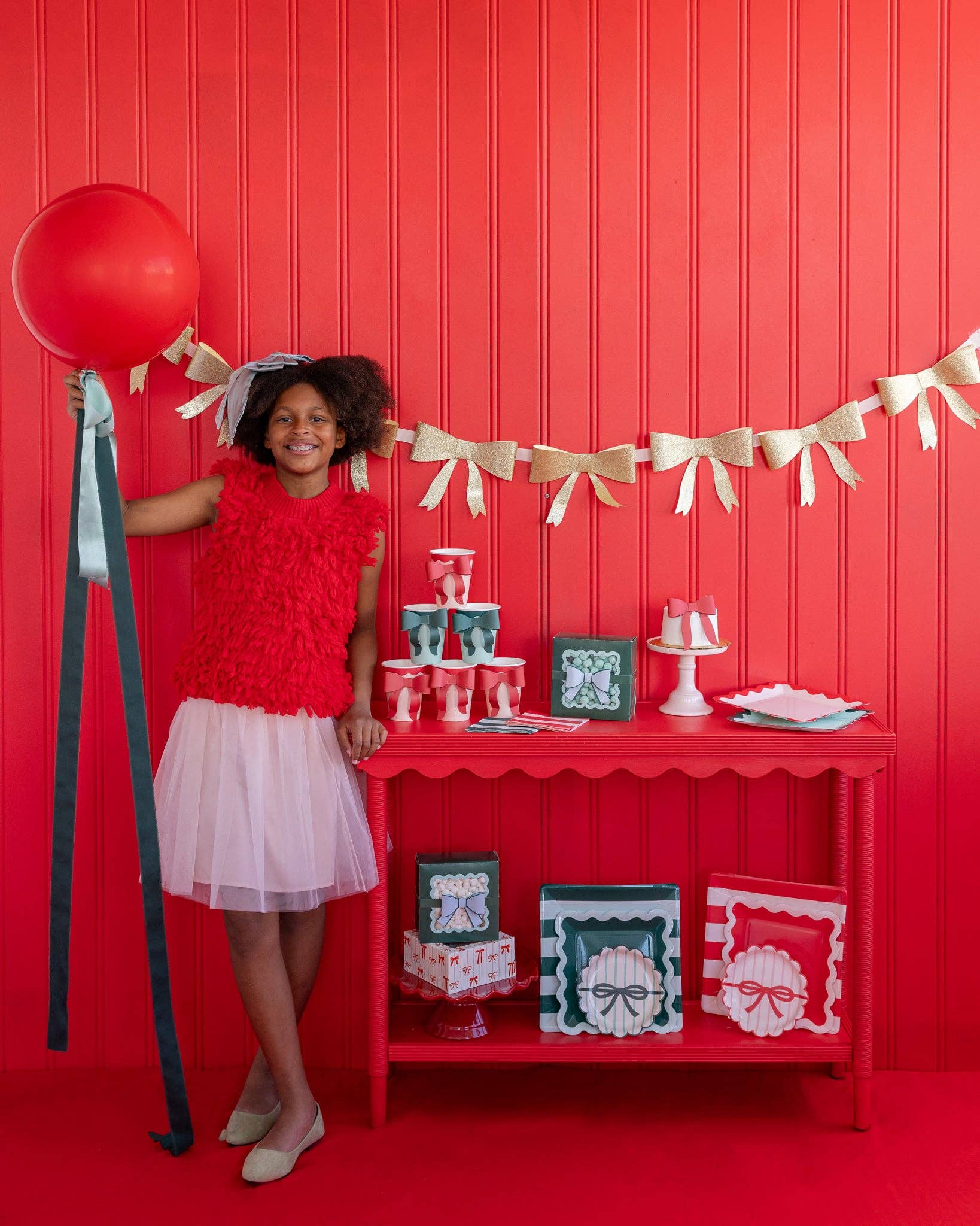 MME Paper Cups Mint and Green Bow