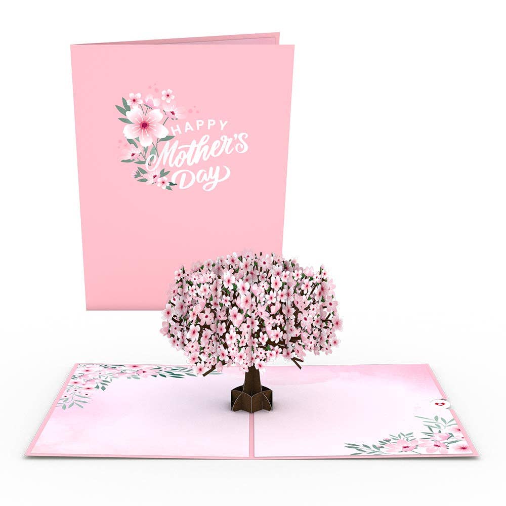 Mother's Day Cherry Blossom Card, 5x7" Pop-Up Cards