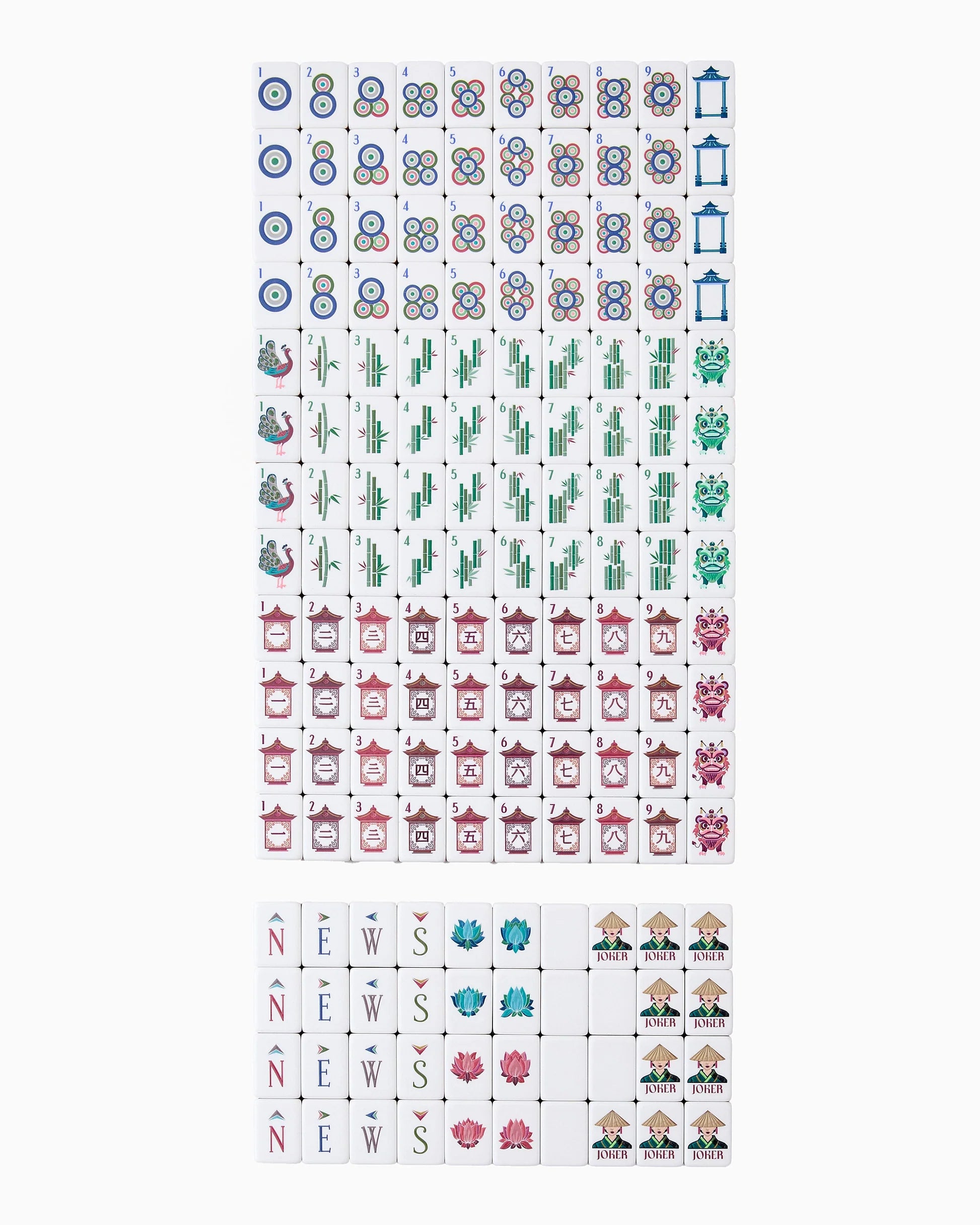 Oh My Mahjong Drake American Mahjong Tile Set - 160 Acrylic Tiles