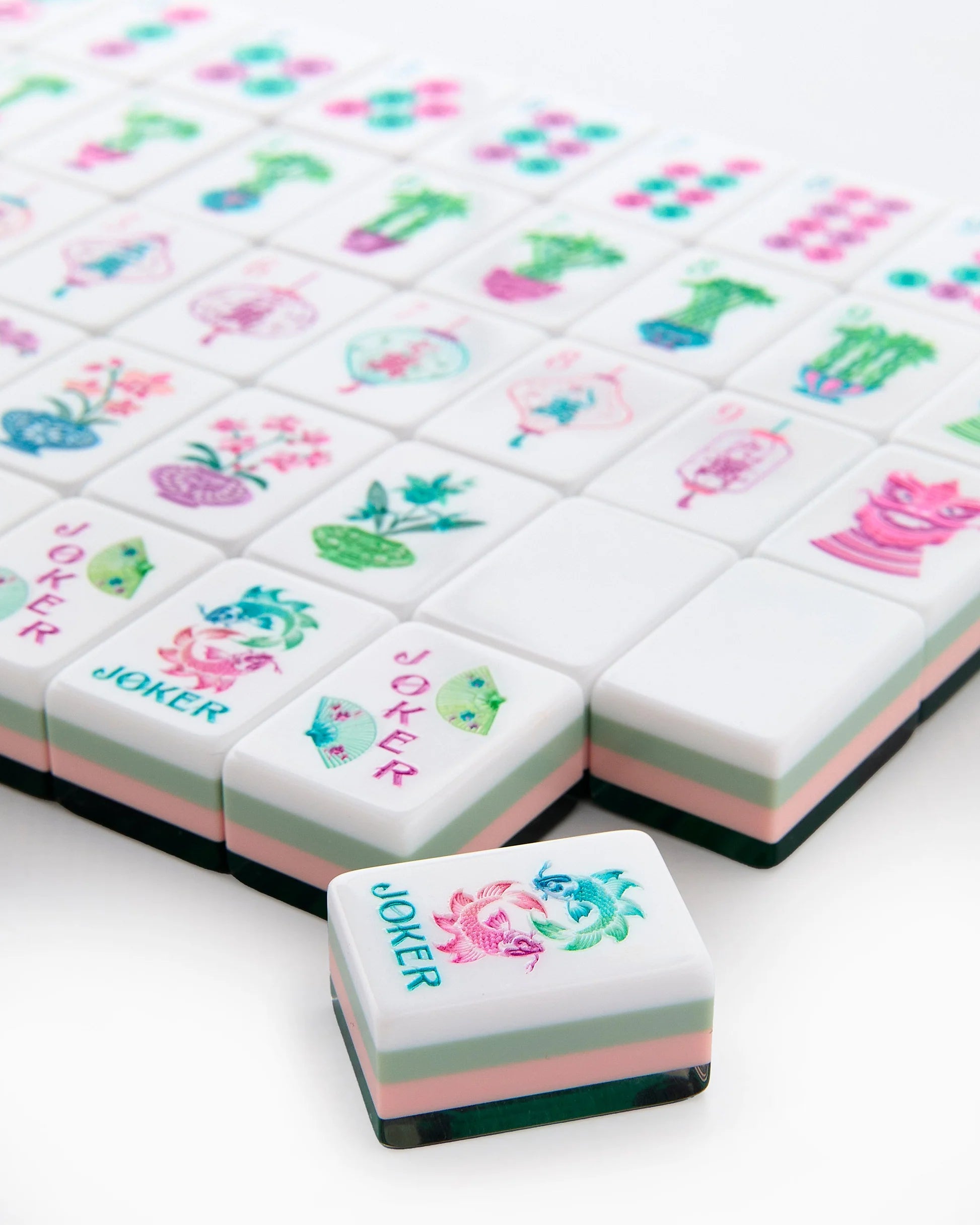 Oh My Mahjong Emerald American Mahjong Tile Set - 160 Acrylic Tiles