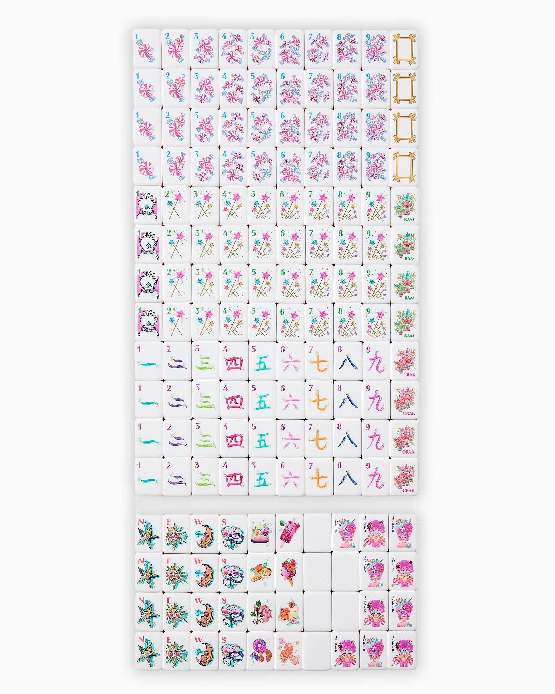 Oh My Mahjong Glitterville American Mahjong Tile Set - 160 Acrylic Tiles