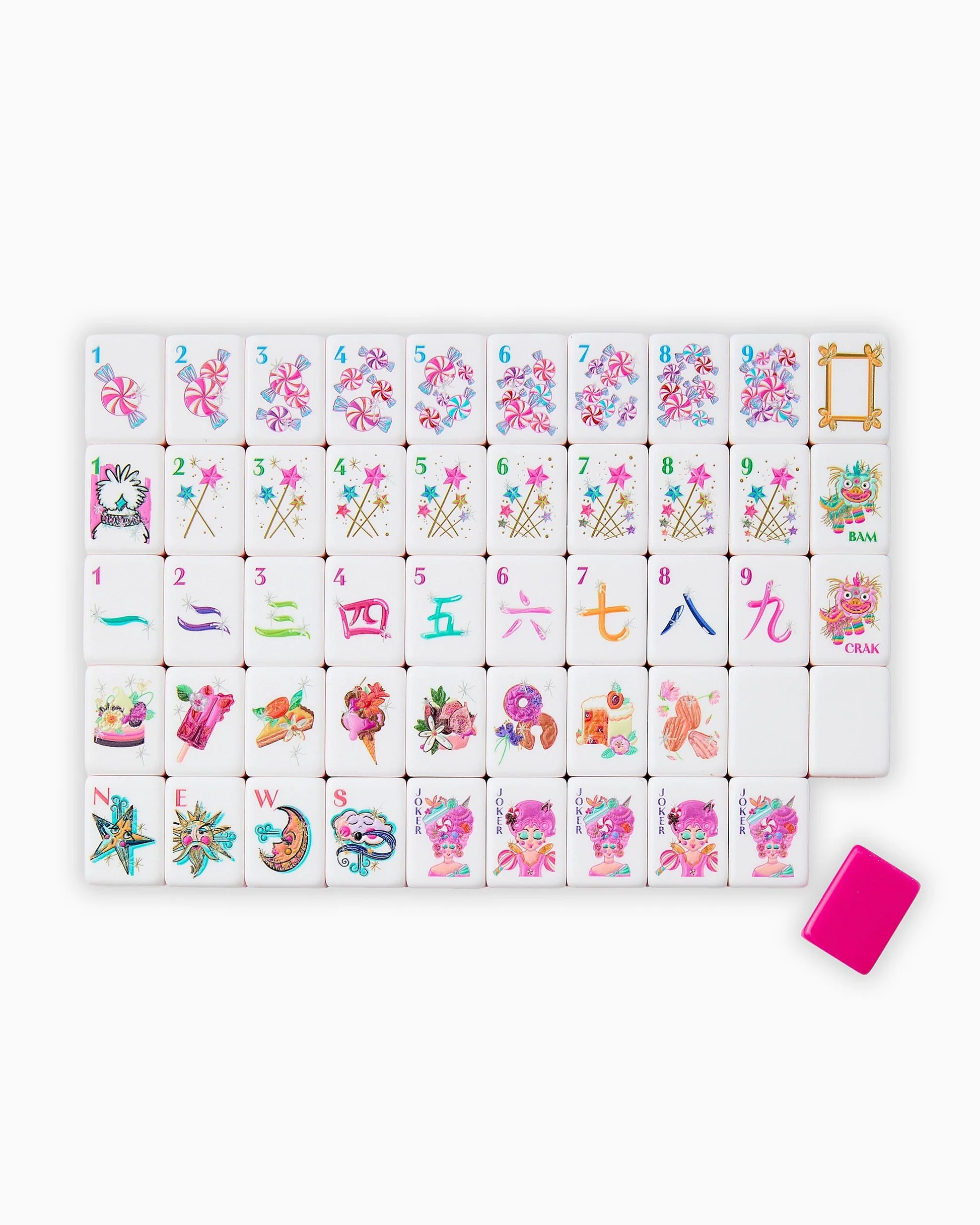 Oh My Mahjong Glitterville American Mahjong Tile Set - 160 Acrylic Tiles