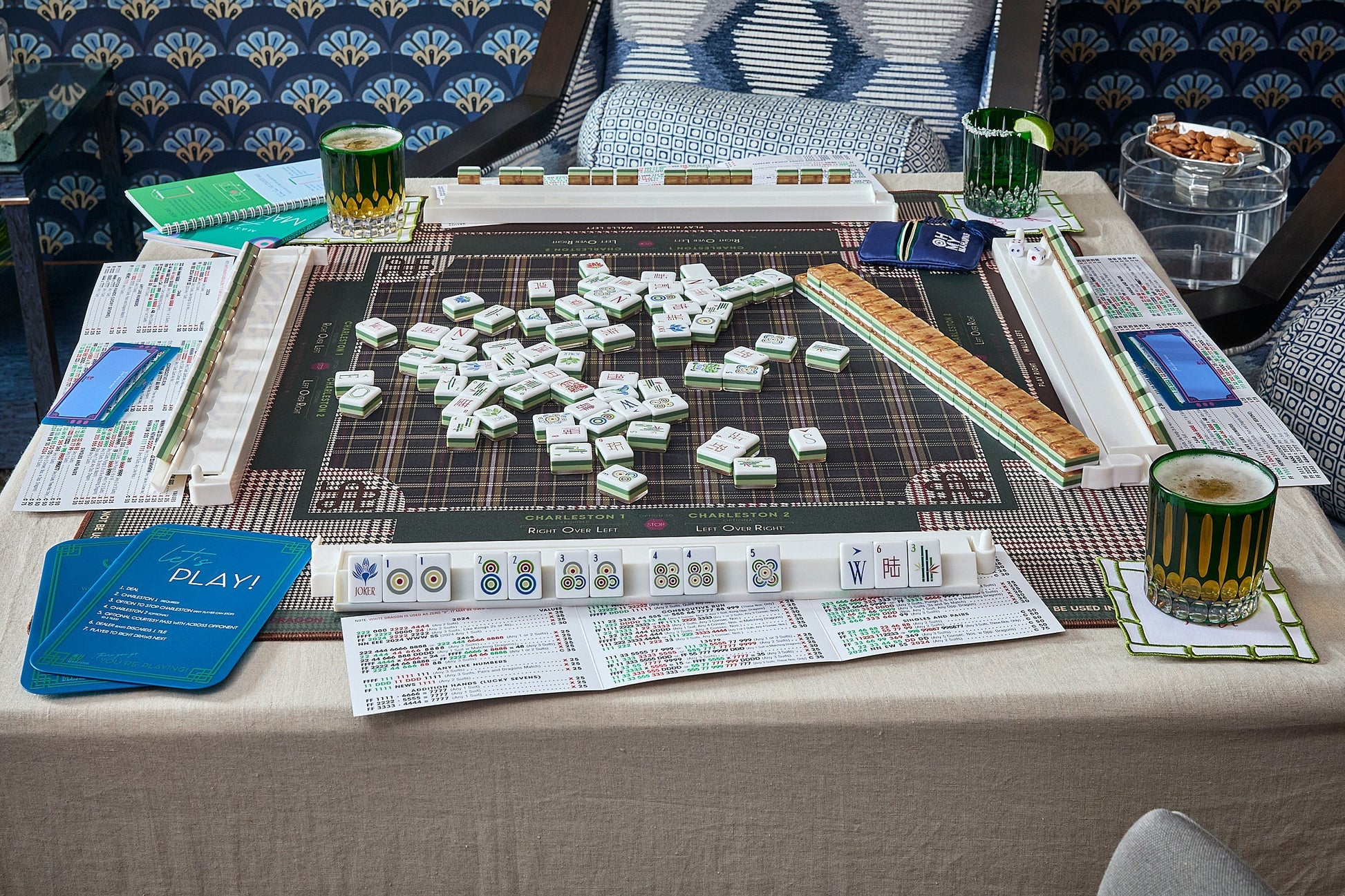 Oh My Mahjong Heritage American Mahjong Tiles - 160 Acrylic Tiles