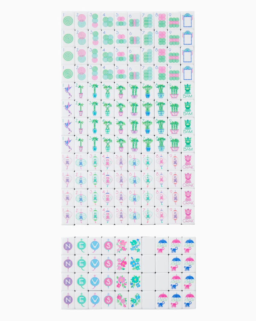 Oh My Mahjong Jasmine American Mahjong Tile Set - 160 Acrylic Tiles