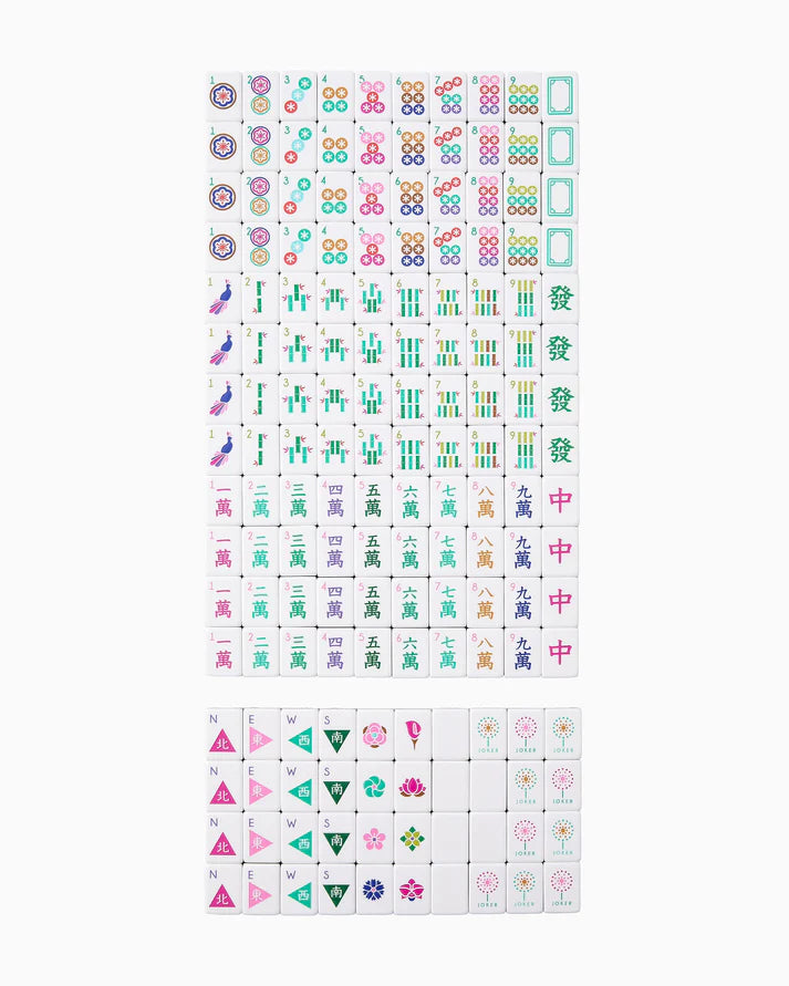 Oh My Mahjong La Fete American Mahjong Tile Set - 160 Acrylic Tiles