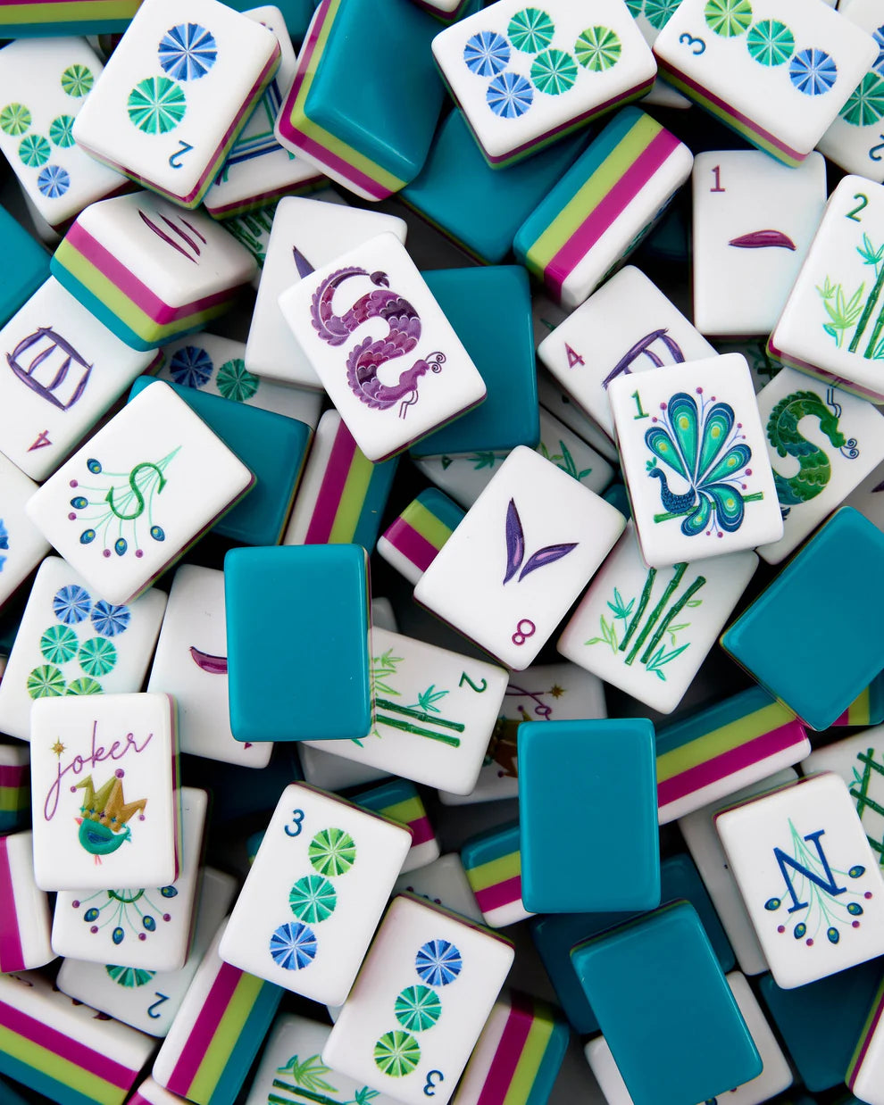 Oh My Mahjong Lagoon American Mahjong Set - 160 Acrylic Tiles