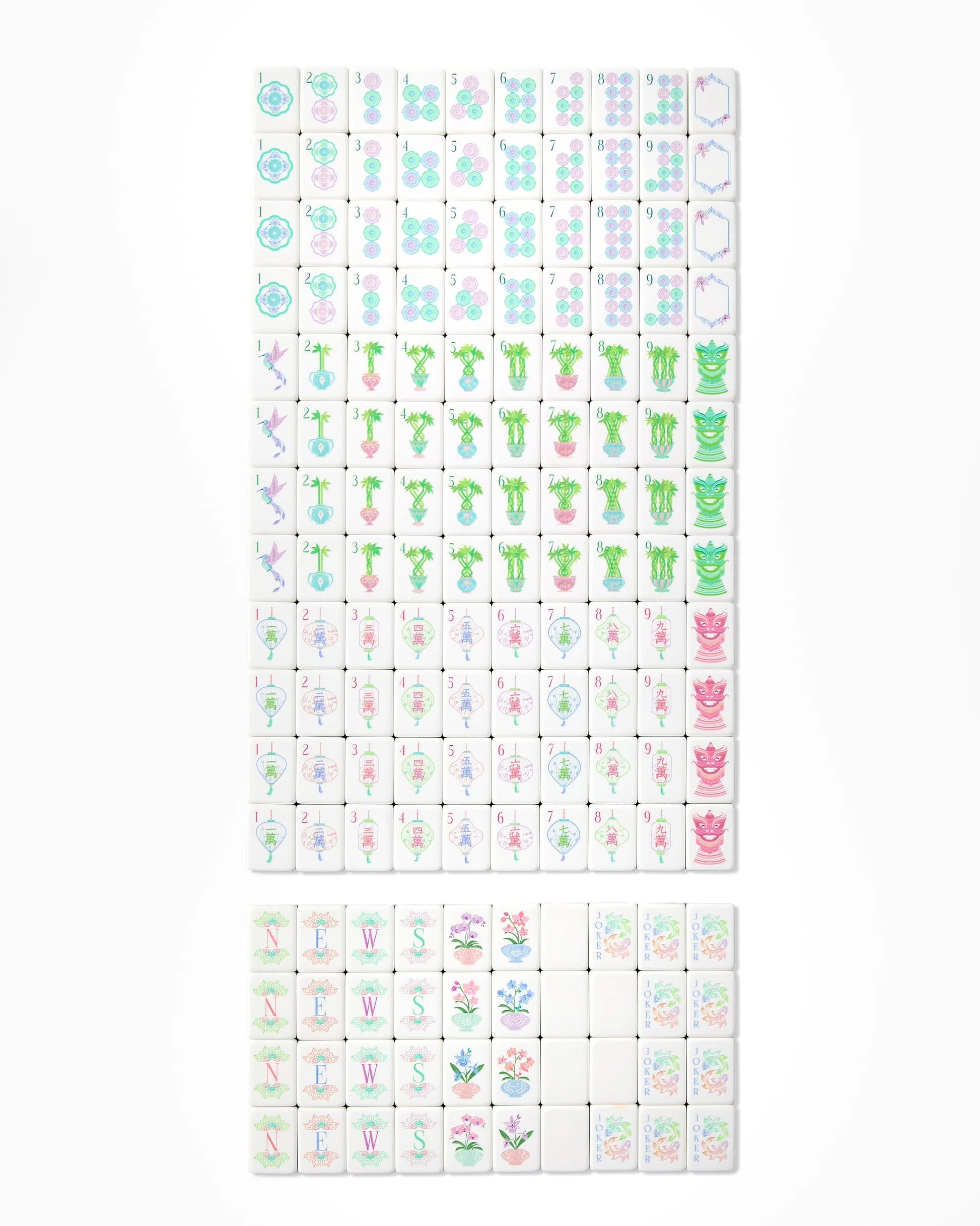 Oh My Mahjong Moonlight American Mahjong Tile Set - 160 Acrylic Tiles