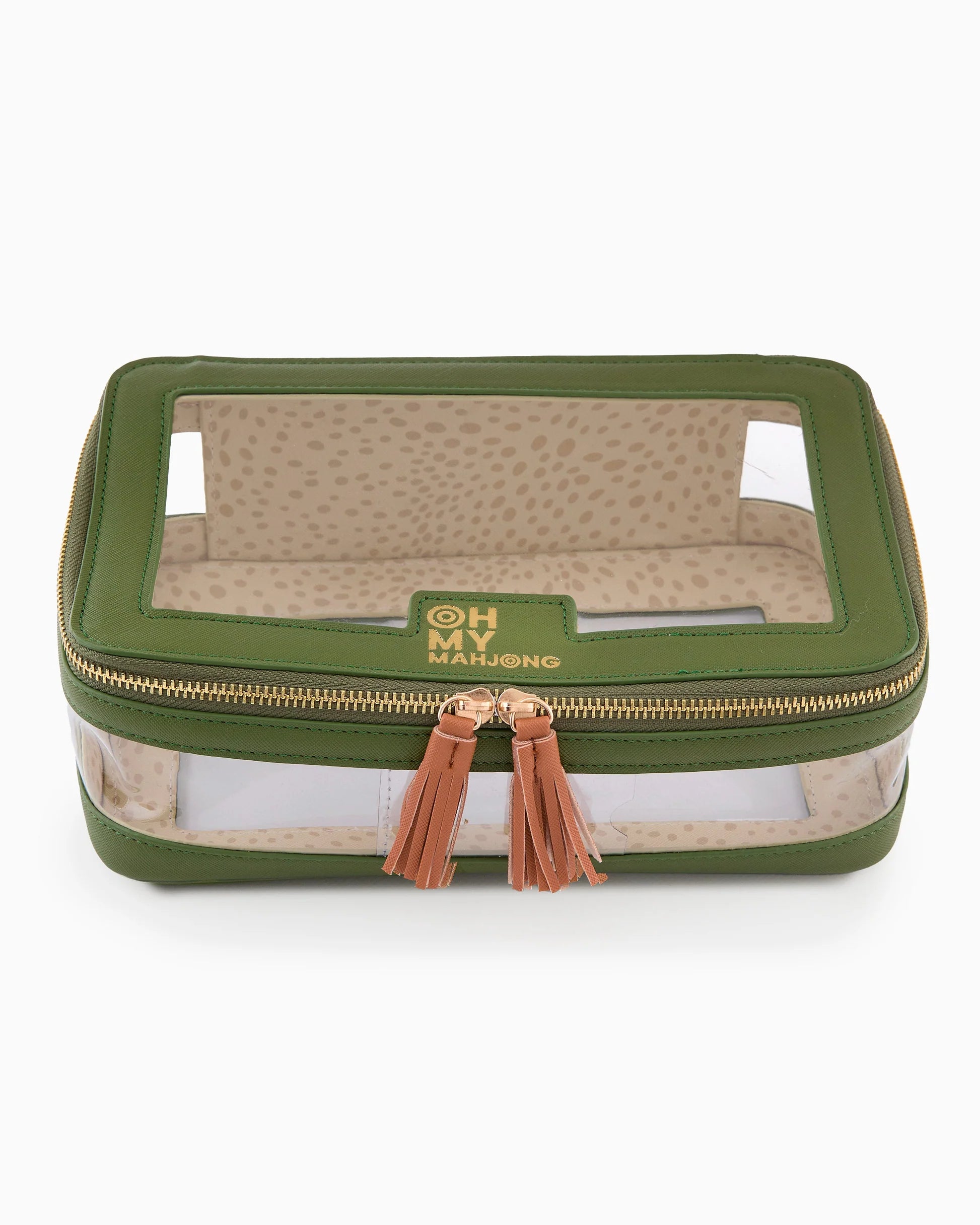 Oh My Mahjong Olive Mahjong Tile Storage Bag
