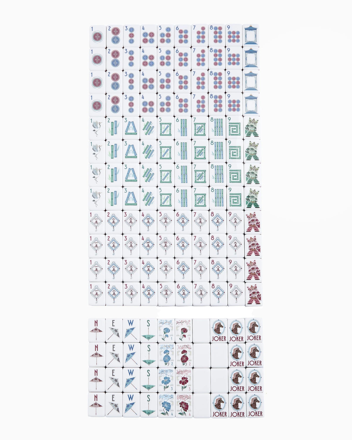 Oh My Mahjong Osler American Mahjong Tiles - 160 Acrylic Tiles