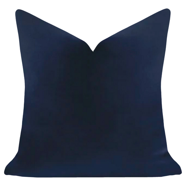 LPD Throw Pillow Cobalt Blue 22x22 Solid Velvet Pillow