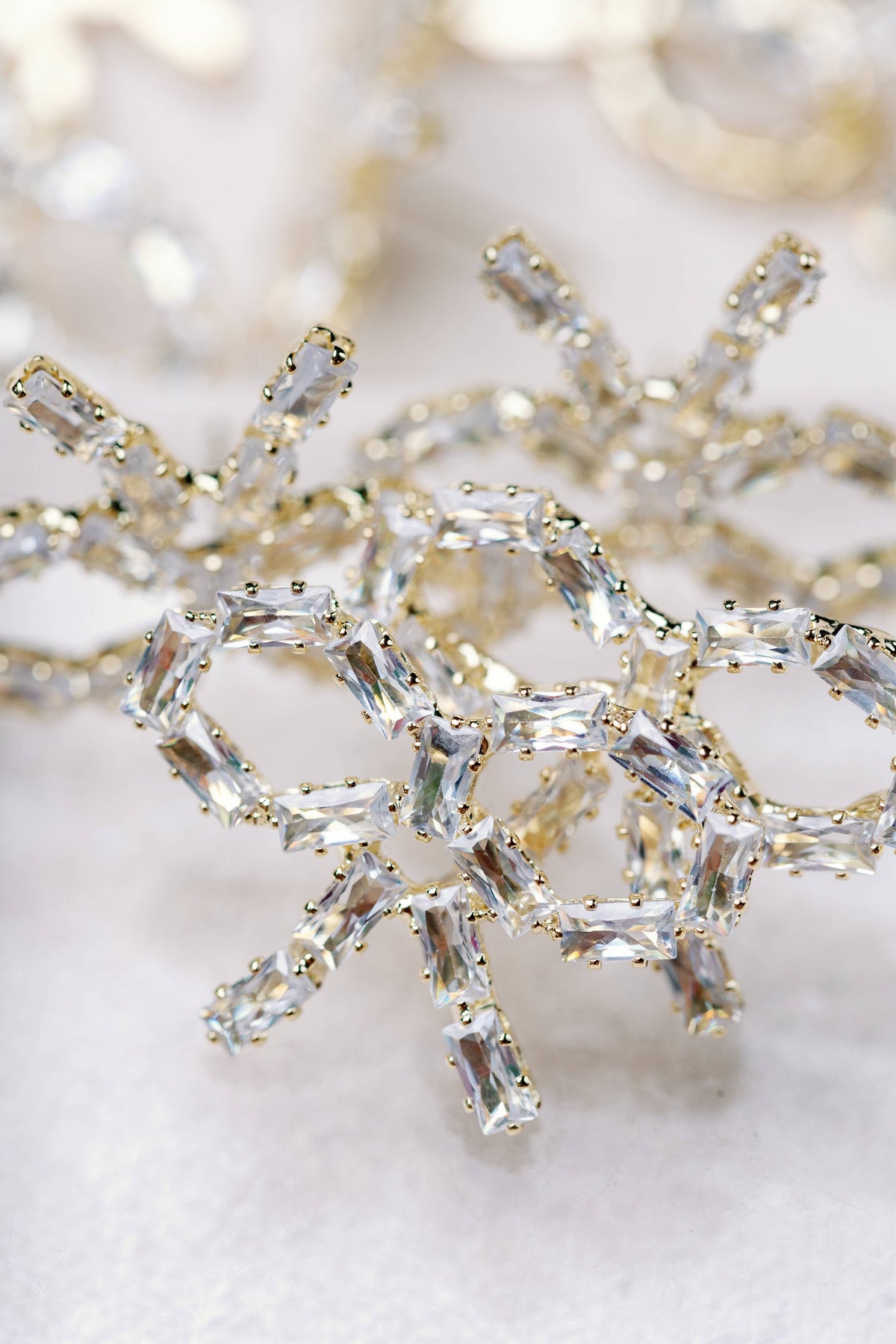 Sparkling Diamond Mini Holiday Statement Bow Earrings
