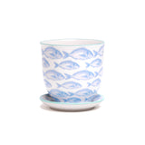 CHIVE Planter Blue Birds Porcelain Liberte / 3.25"