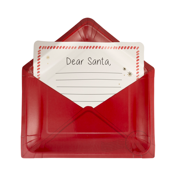 MME Plates Paper Letter to Santa Shaped