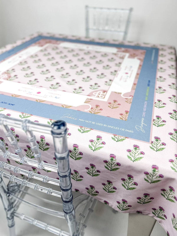 OMM Tablecloth Mahjong Pink Instructional
