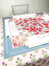 OMM Tablecloth Mahjong Pink Instructional