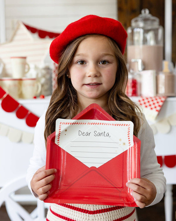 MME Plates Paper Letter to Santa Shaped