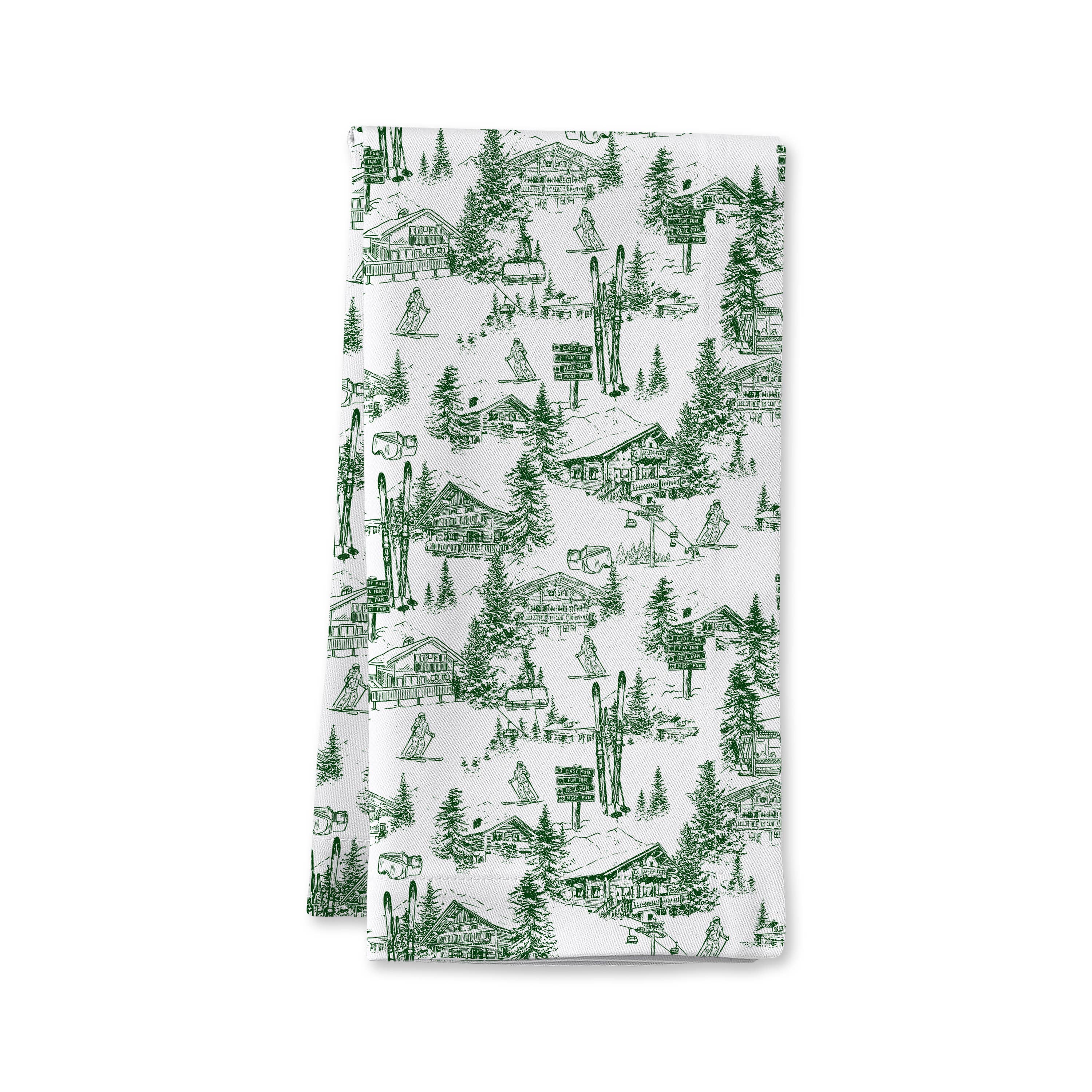 TD Dinner Napkin-Ski Toile