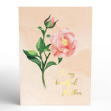 Mother’s Day Peonies Card, 5x7" Pop-Up Cards