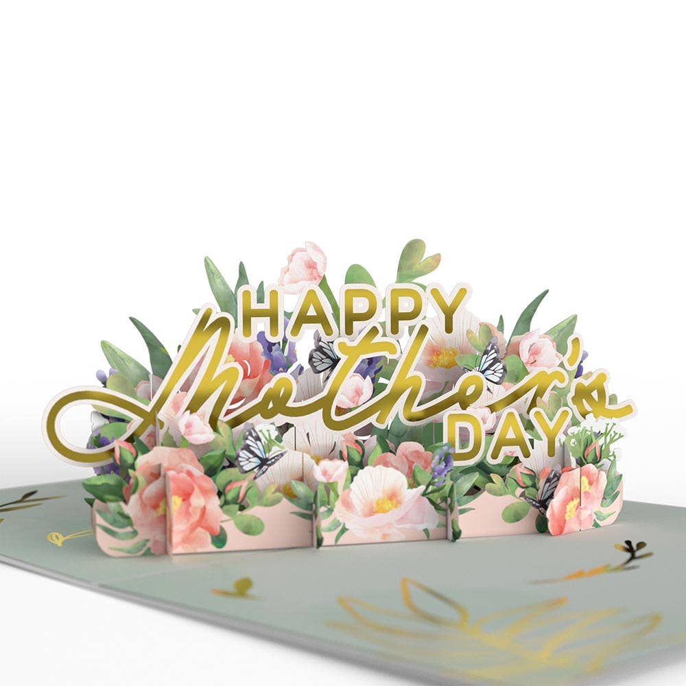 Mother’s Day Peonies Card, 5x7" Pop-Up Cards