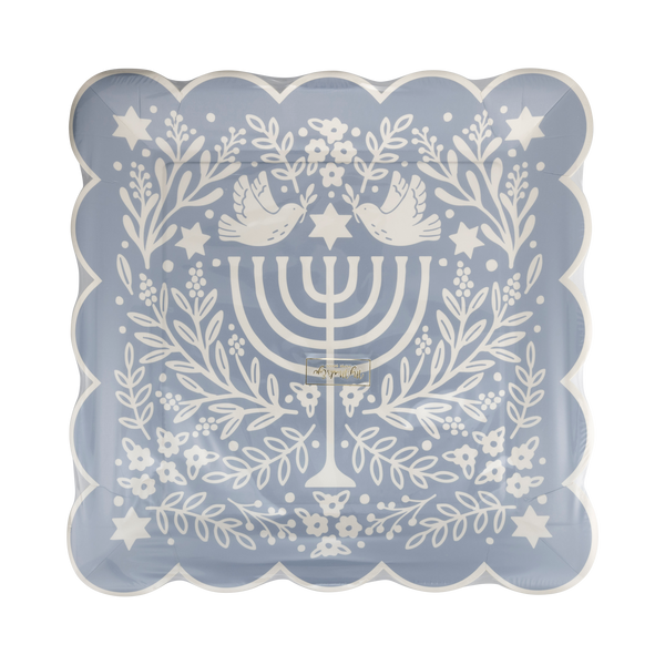 MME Plate- Floral Menorah