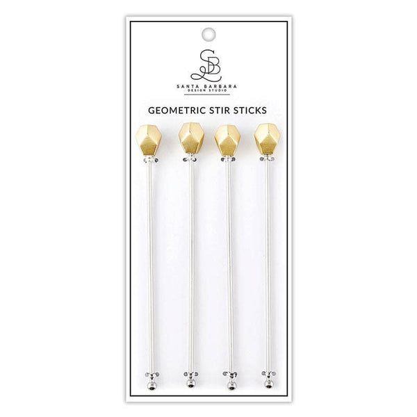 SBD Geometric Stir Sticks - Gold