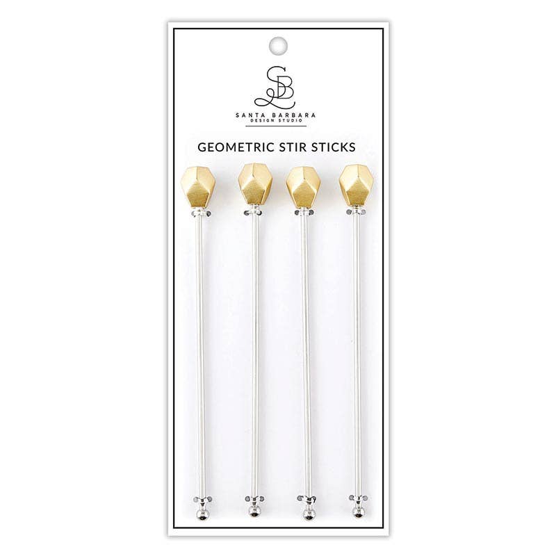 SBD Geometric Stir Sticks - Gold