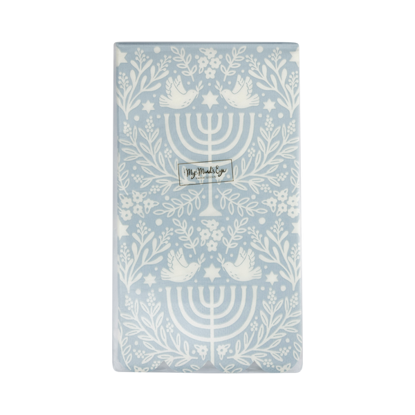 MME Dinner Napkin Floral Menorah