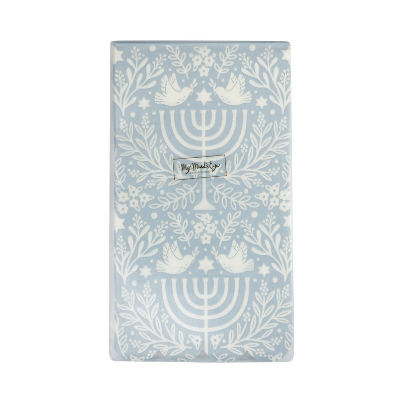 MME Dinner Napkin Floral Menorah