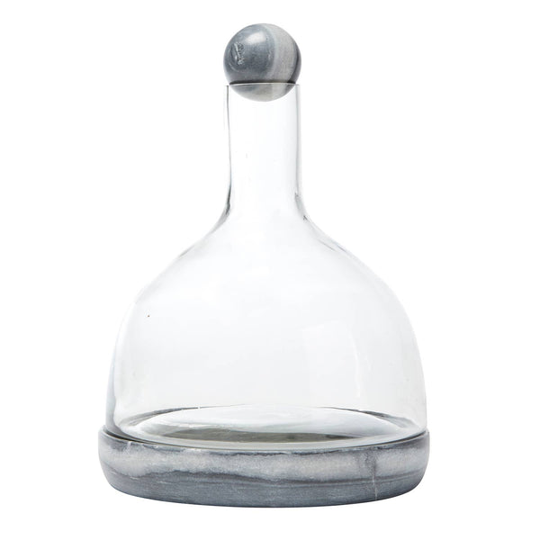 SBD Grey Marble and Glass Wine Carafe
