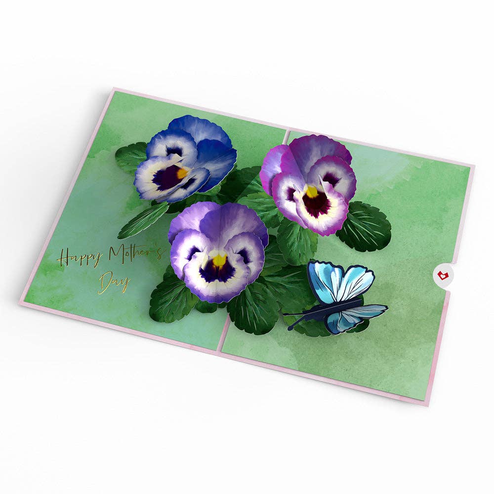 Mother’s Day Pansies Card, 5x7" Pop-Up Cards