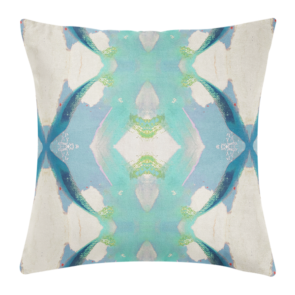 LPD Pillow: 22" x 22" Jasmine Blue 22x22 Throw Pillow