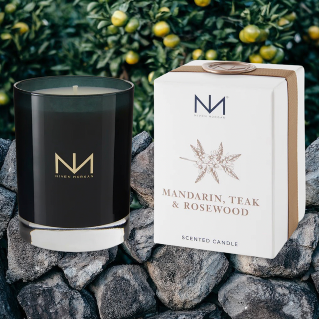 NM Candle Mandarin, Teak & Rosewood
