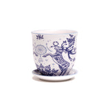 CHIVE Planter Blue Birds Porcelain Liberte / 3.25"