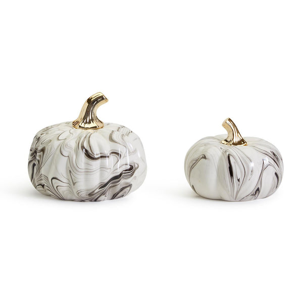 TCO Pumpkins Marbled Black & White Ceramic