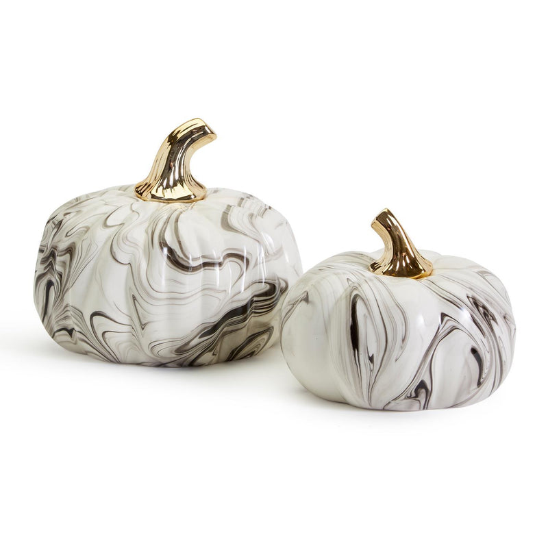 TCO Pumpkins Marbled Black & White Ceramic