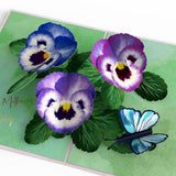 Mother’s Day Pansies Card, 5x7" Pop-Up Cards
