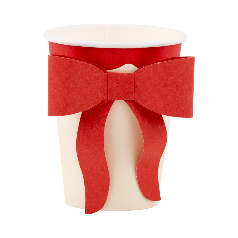 MME Paper Cups Red and Pink Bow