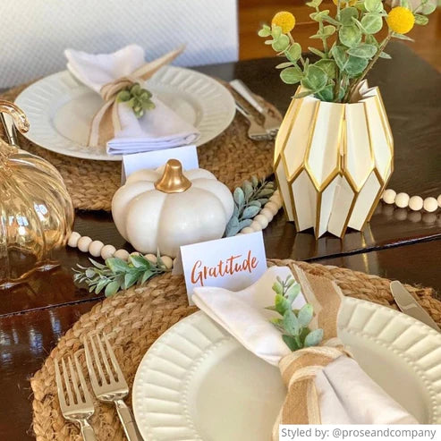 LGD Vase Wraps Gold Pearl with Gold Foil Paper