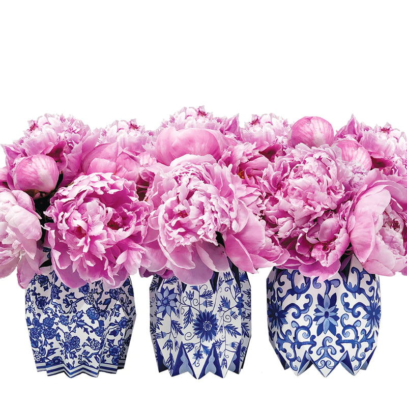 LGD Vase Wraps Blue Chinoiserie Paper