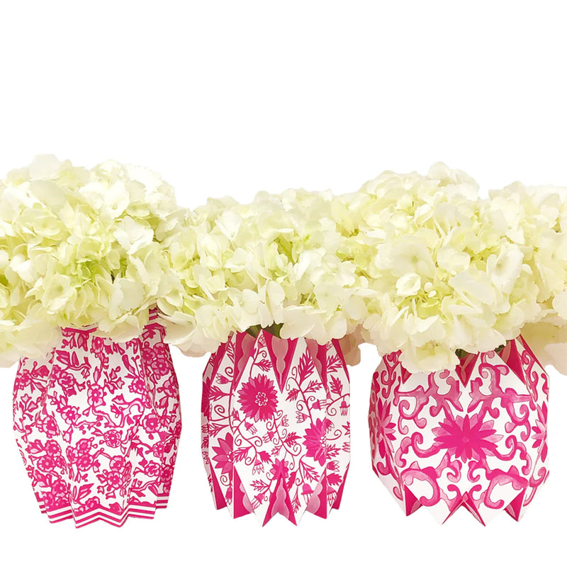 LGD Vase Wraps Pink Chinoiserie Paper