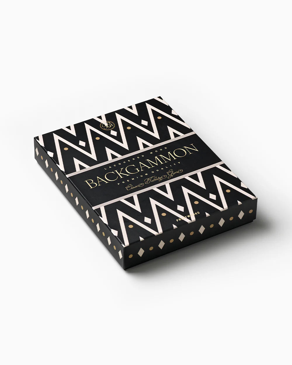 PW Lacquered Backgammon, Black