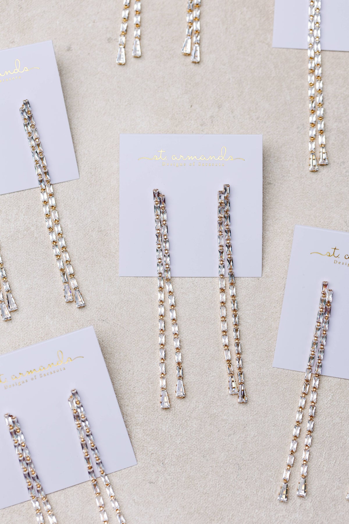 Swingy Diamond Tennis Duster Holiday Earrings