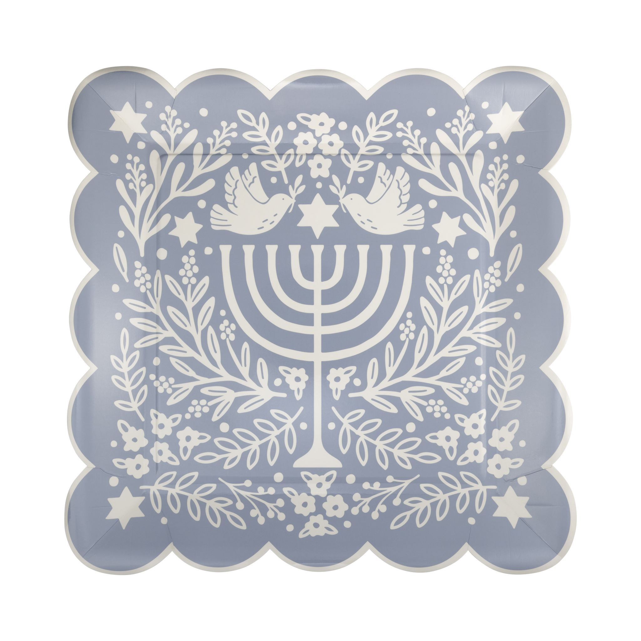 MME Plate- Floral Menorah