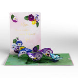 Mother’s Day Pansies Card, 5x7" Pop-Up Cards